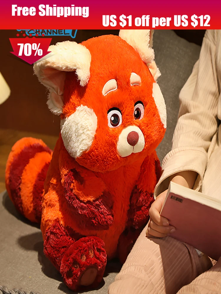

40CM Disney Pixar Turning Red Plush Toys Panda Kawaii Anime Stuffed Animal Bear Plushies Dolls Cartoon Soft Pillow Birthday Gift