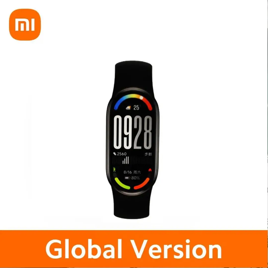Фото Глобальная версия Xiaomi Mi Band 10 1,72 дюйма, 150+ видов спорта, 21 день, срок службы батареи, 60 Гц, 150 спортивных режимов, управление здоровья сна, Hyper OS2 №2
