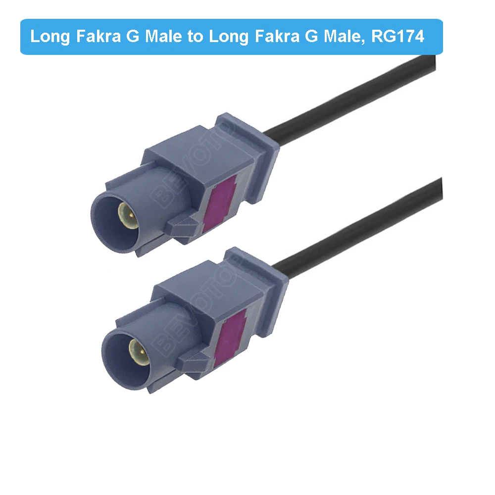 

BEVOTOP BT1484-RG174 Серый Fakra G/Fakra G кабель RG174 15см