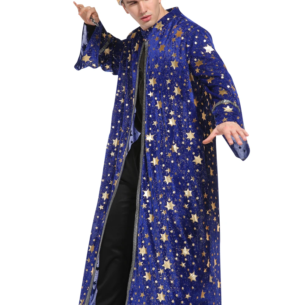 Хэллоуин шляпа волшебника халат плащ костюмы для косплея наряд фокусника