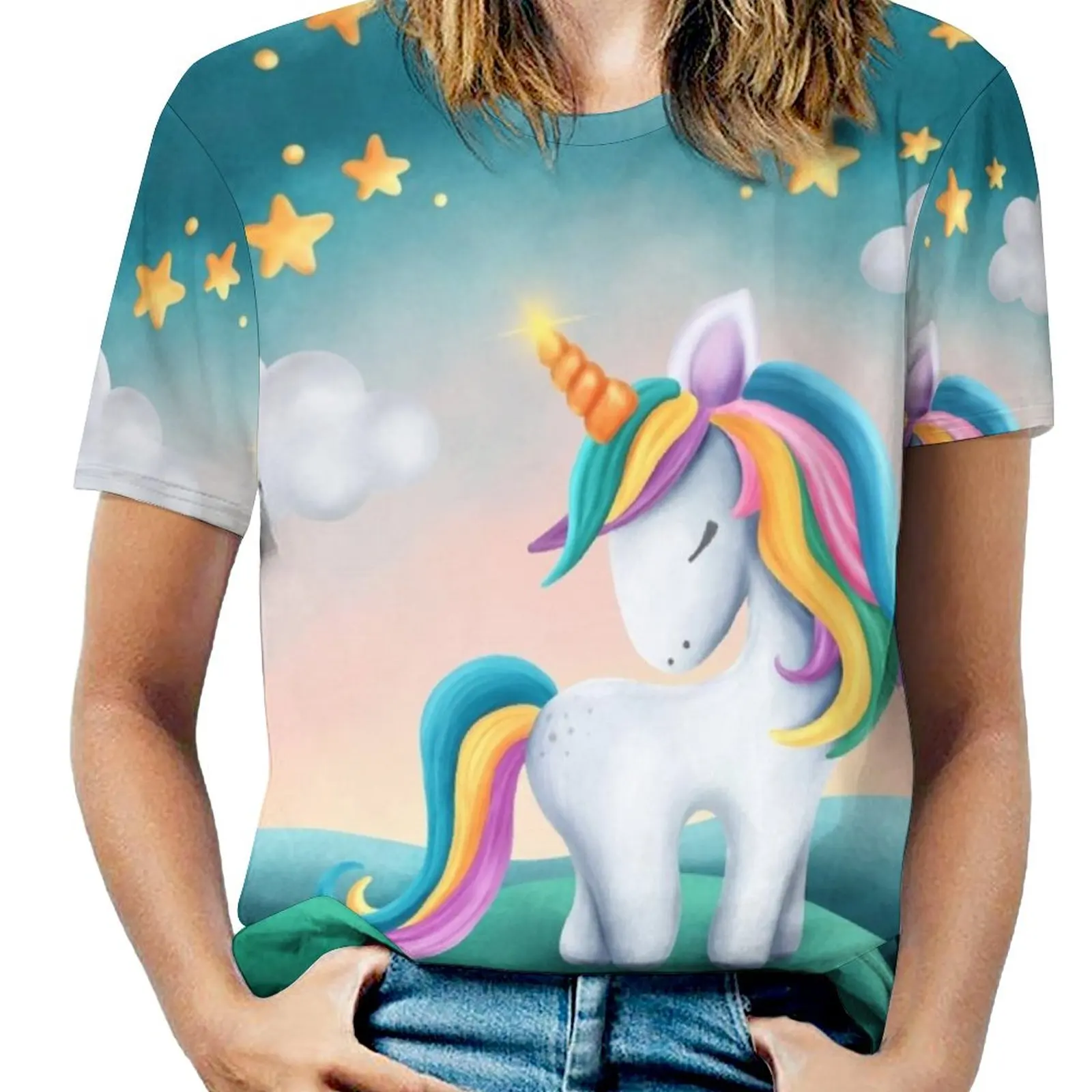 

Wall Mural Little Cute Unicorn T-shirt Fresh Tees Graphic Aactivity Competition Sports Funny Novelty Eur Size