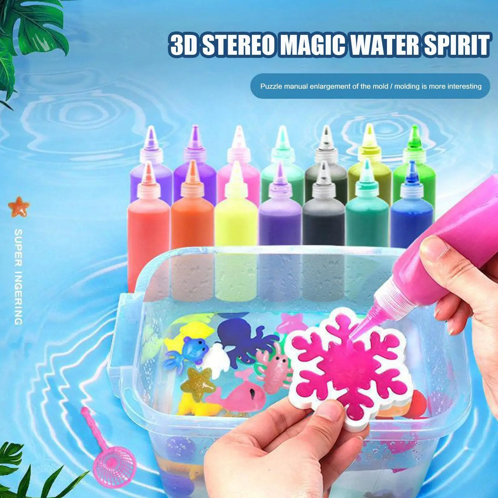 

Kids Handmade DIY Craft Painting Stickers Puzzle Montessori New Water 2022 Craft Origami Toy Education Gift Kids Magic C1T6