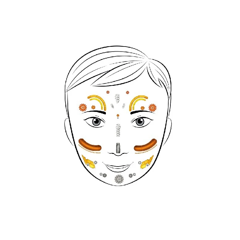 Маска карнавальная детские наклейки на лицо стразы для лица маска Stick&ampSmile