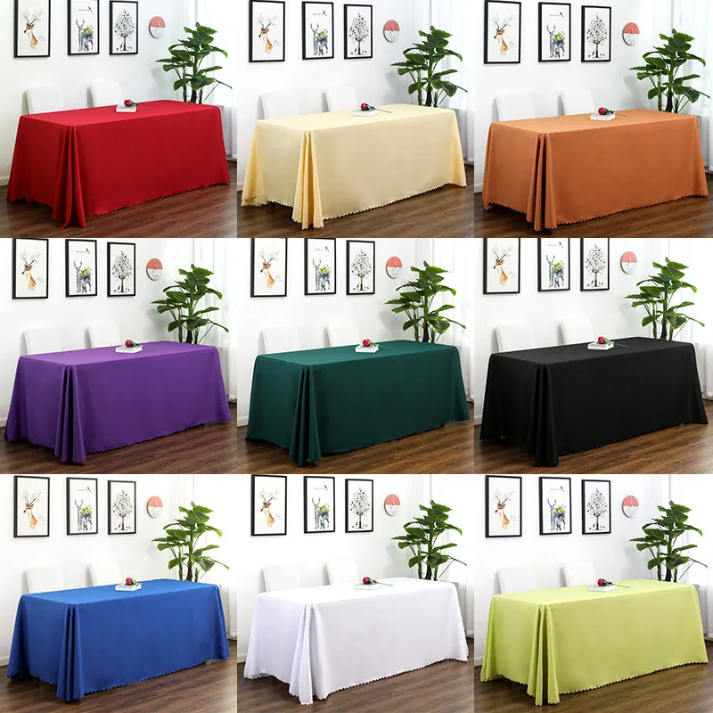 

The tablecloth plain polyester pure color rectangle_Jes2763