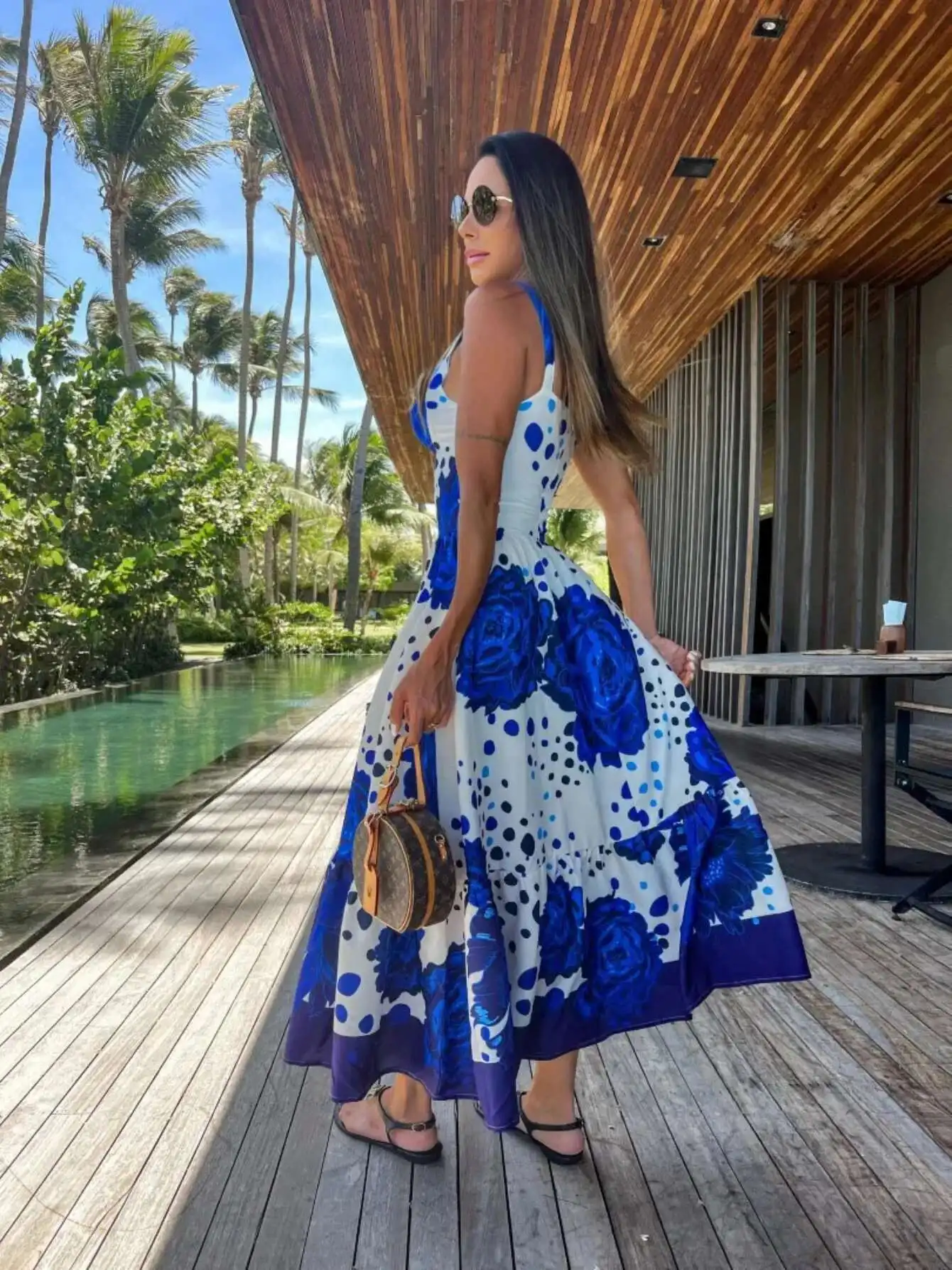 Желтые платья Ral с принтом для женщин элегантное длинное платье без рукавов