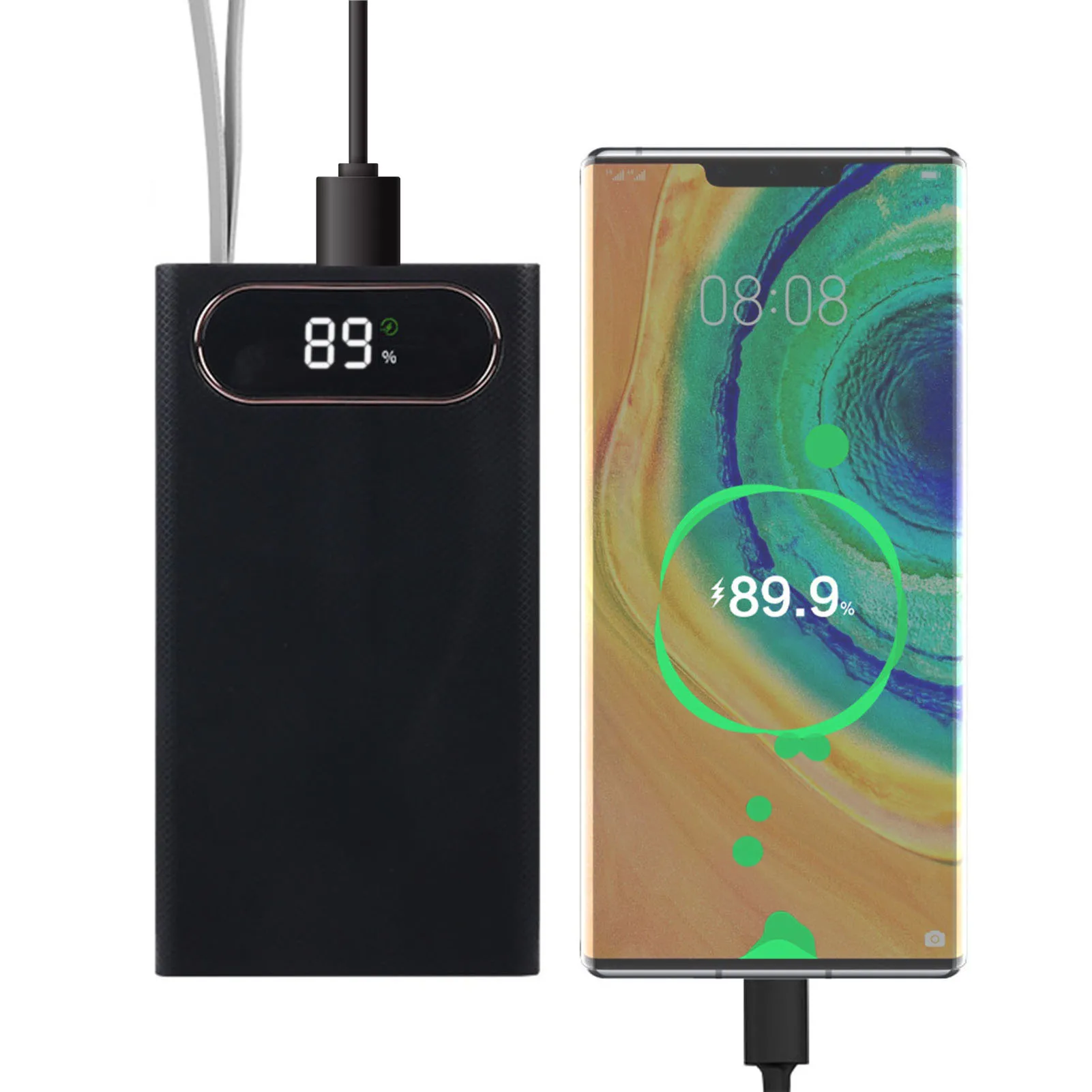 

Power Bank Box Removable 12 Cells Battery Free Welding 22.5W Wireless Charge Kit High Current Efficiency Convenient 1pc H-best