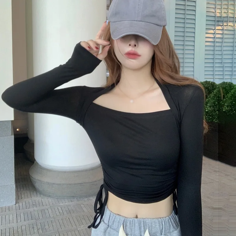 

Tops for Women Slim Fit Base Shirt Pullovers Long Sleeve Primer T-Shirts