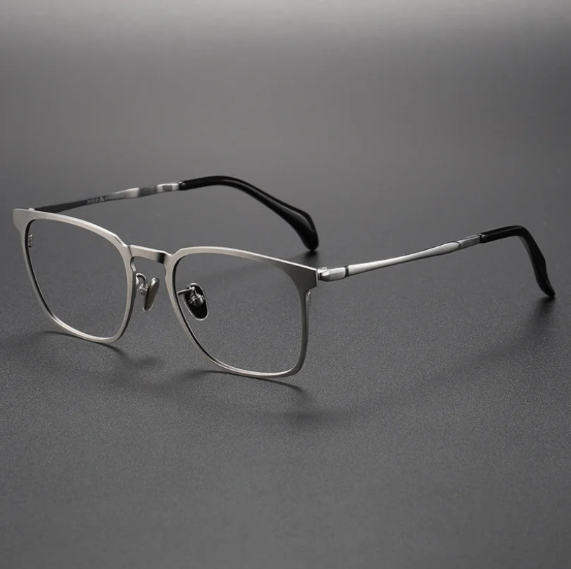 

Top Quality Pure Titanium Presbyopia Reading Eyeglasses Frame Business Men Optical Eyewear Anti Scratch Prescription Glasses