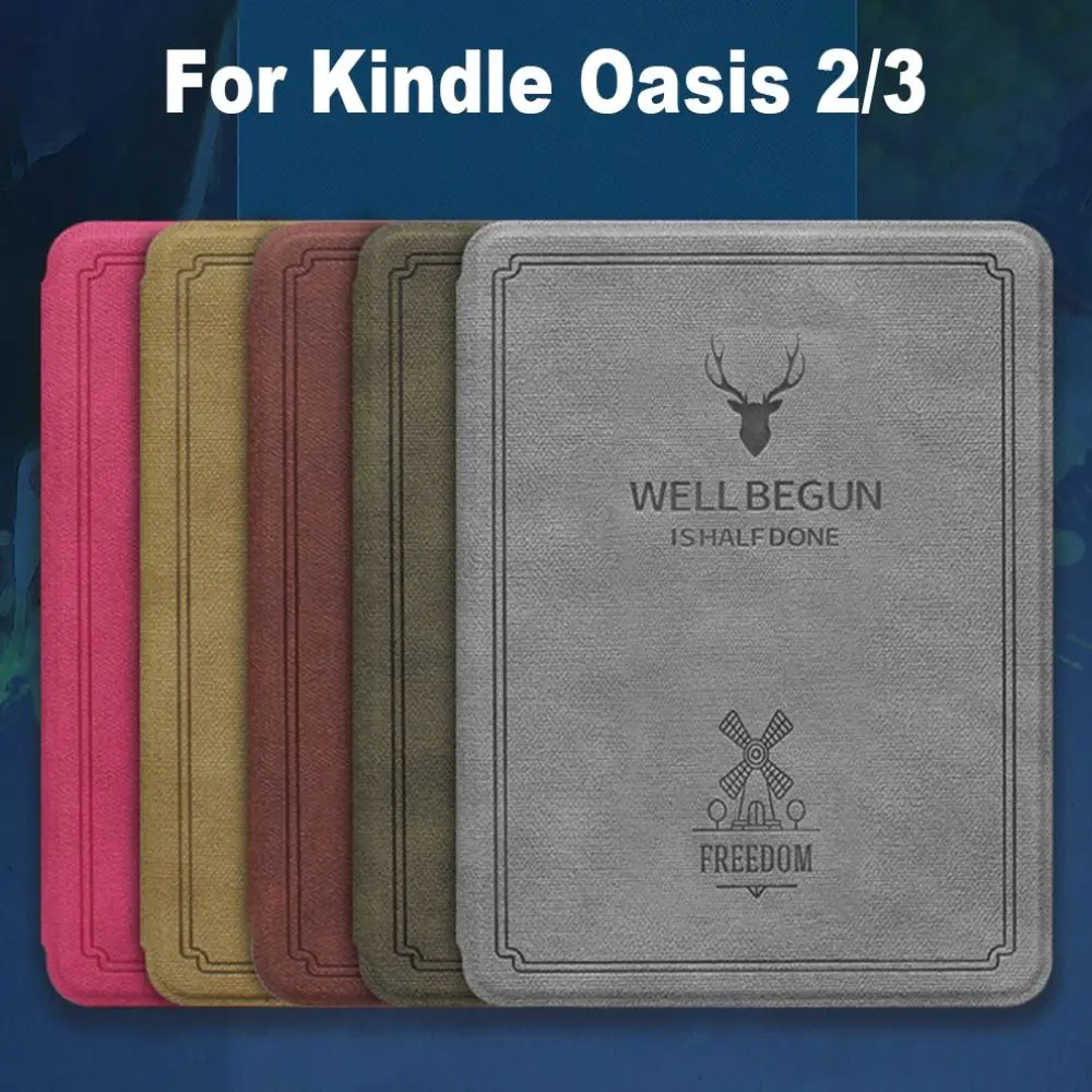 

PU Leather Smart Cover Funda 9/10th Generation Protective Shell Soft Auto Sleep/Wake for Amazon Kindle Oasis 2/3