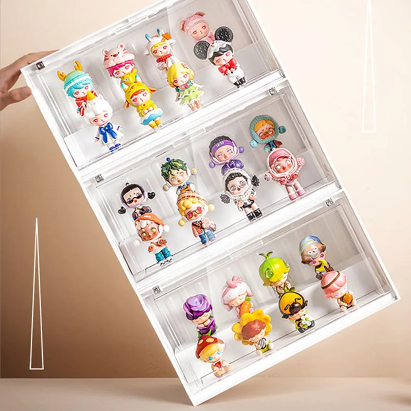 Acrylic Blind Box Doll Display Container Garage Kits Storage Rack Cabinet For Pop Mart Mystery Box Large Capacity Stacked Box images - 6