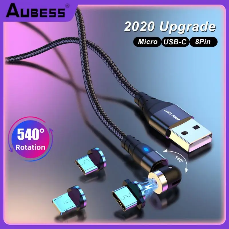 

2.4A Charge Cable Magnetic Charge Cable Type C Micro USB Mobile Phone Charger Fast Charging Cable Universal For Android Phones
