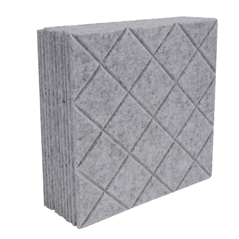 

12 Pack Acoustic Panels Grid Shape Sound Proof Padding,12X12X0.4 Inches Sound Dampening Panel Used In Home & Offices