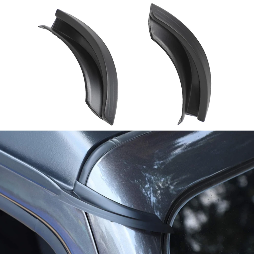 

2 шт., удлинители для дождевой желоба на крышу автомобиля, канал для отвода дождевой воды для Jeep Wrangler JK JL Gladiator JT 2018-2023, аксессуары из АБС-пластика