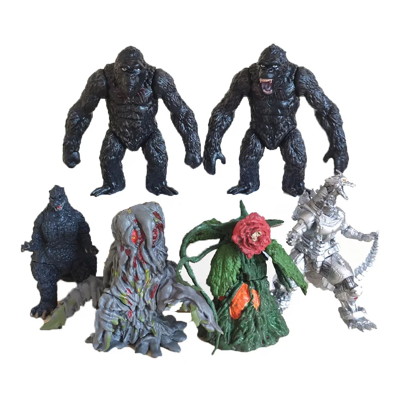 

Оригинальная фигурка Godzilla Vs. Kong "король монстров" 6 в упаковке, аниме, серия фильмов Biollante mechгазлла, коллекция, подарок для детей