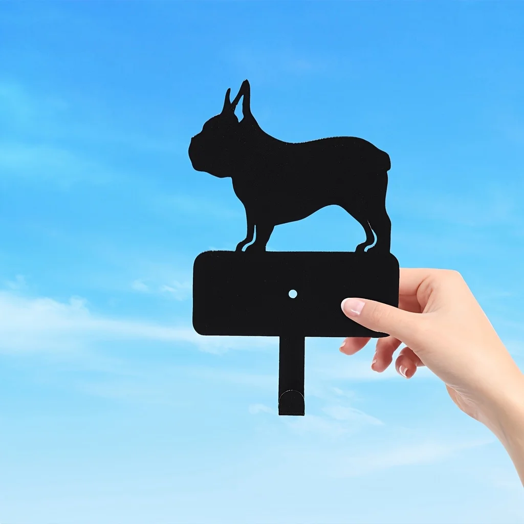 Креативный металлический крючок для собачьей бирки пальто и бульдога унисекс