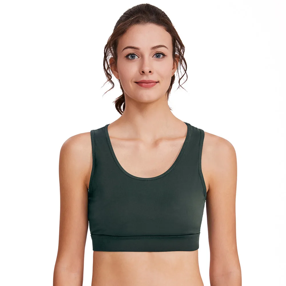 

New 2022 Fashion Woman's Sport Quick Dry Bra Europe And America Cross Strap Yoga Gym Brassiere Sports Shirt Top Bra