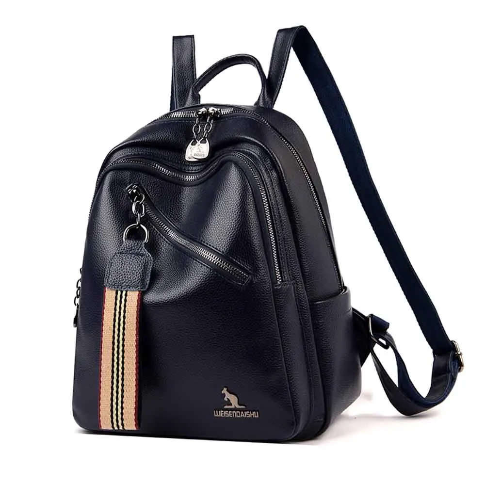 

Luxury Designer Women's Backpack High Quality Soft Leather Black Knapsack Classic Ladies School Bookbag Travel Mochila 2022 New