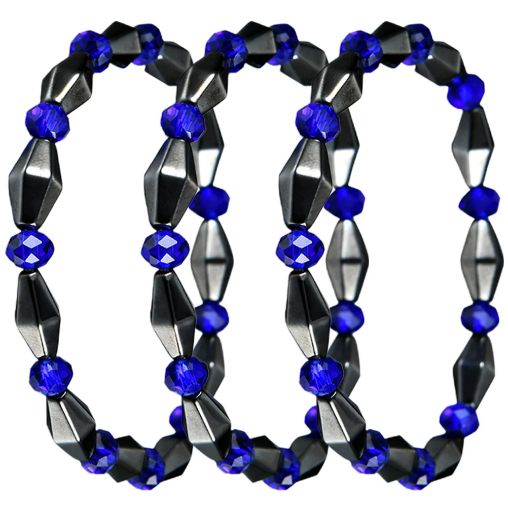 

Braceletmagnetic Bracelets Magnet Hematitestone Men Bangle Wrist Bodylymphvity Thermotherapeutic Obsidian Ring Adjustable Beads