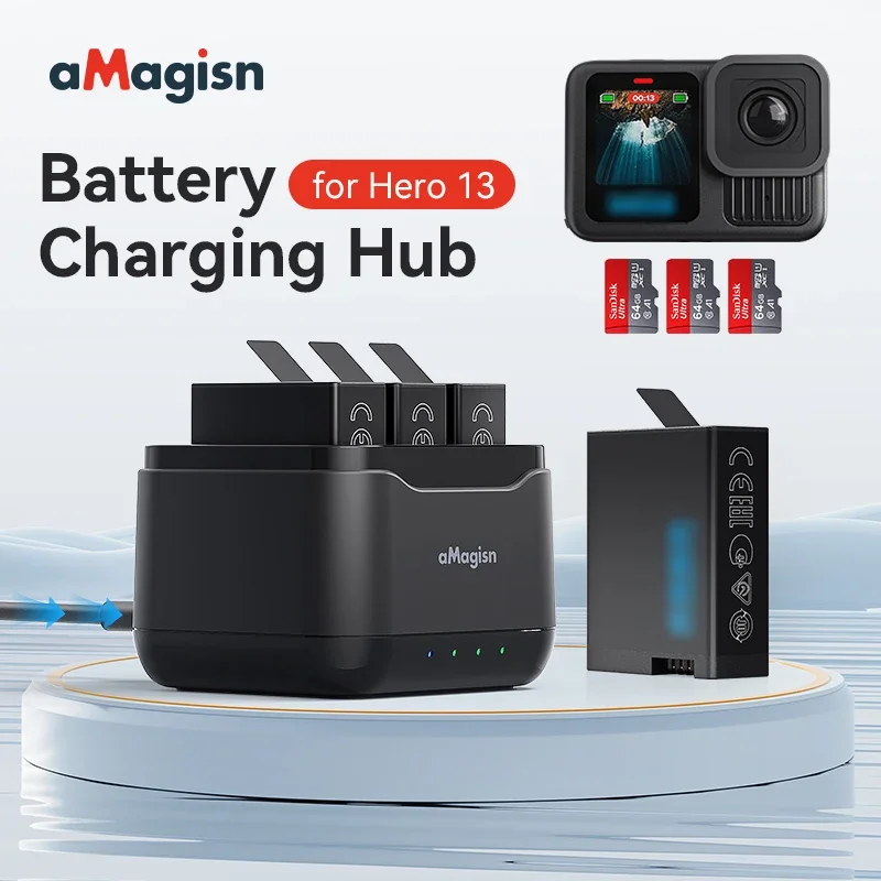 Станция для зарядки аккумулятора совместимая с Hero13 черная зарядная коробка 3