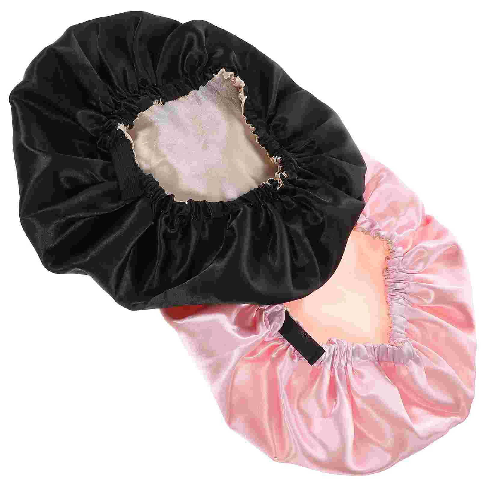 

Cap Hair Satin Sleeping Bonnet Head Cover Hat Shower Headwear Turban Headscarf Muslim Sweatband Salon Spa Braids Beanie Curly