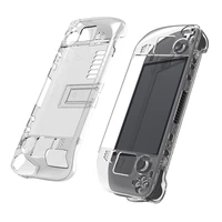transparent crystal case with stand gamepad cover game console pc hard protective shell for steamdeck game console shell