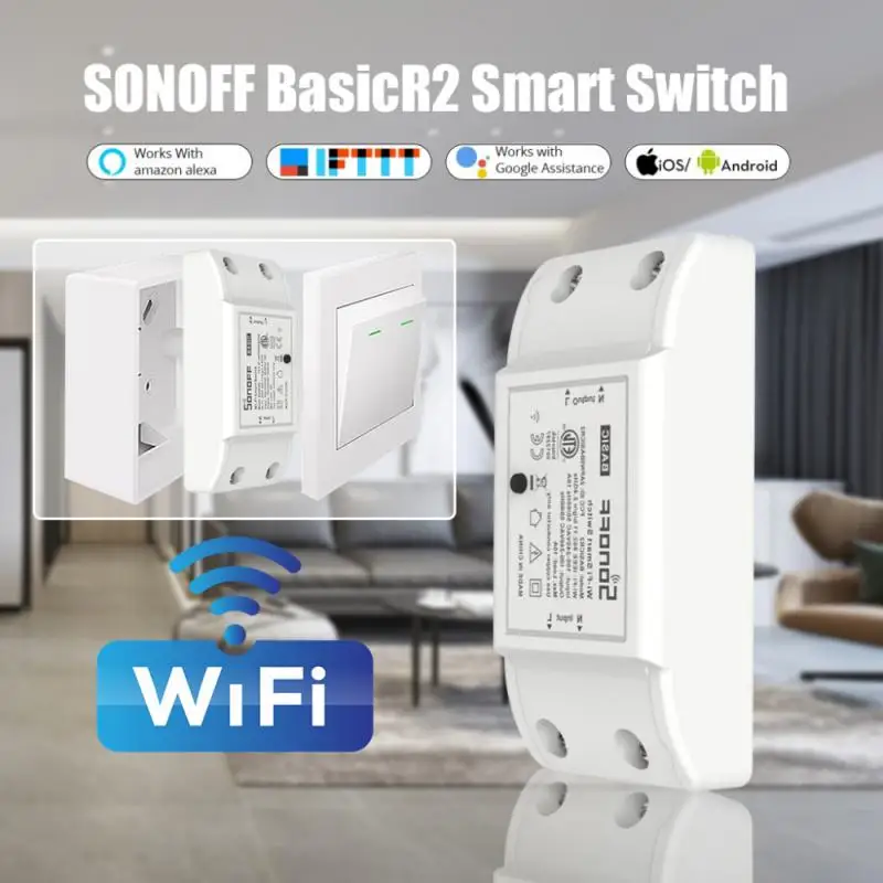 Смарт-выключатель SONOFF с поддержкой Wi-Fi и управлением через приложение