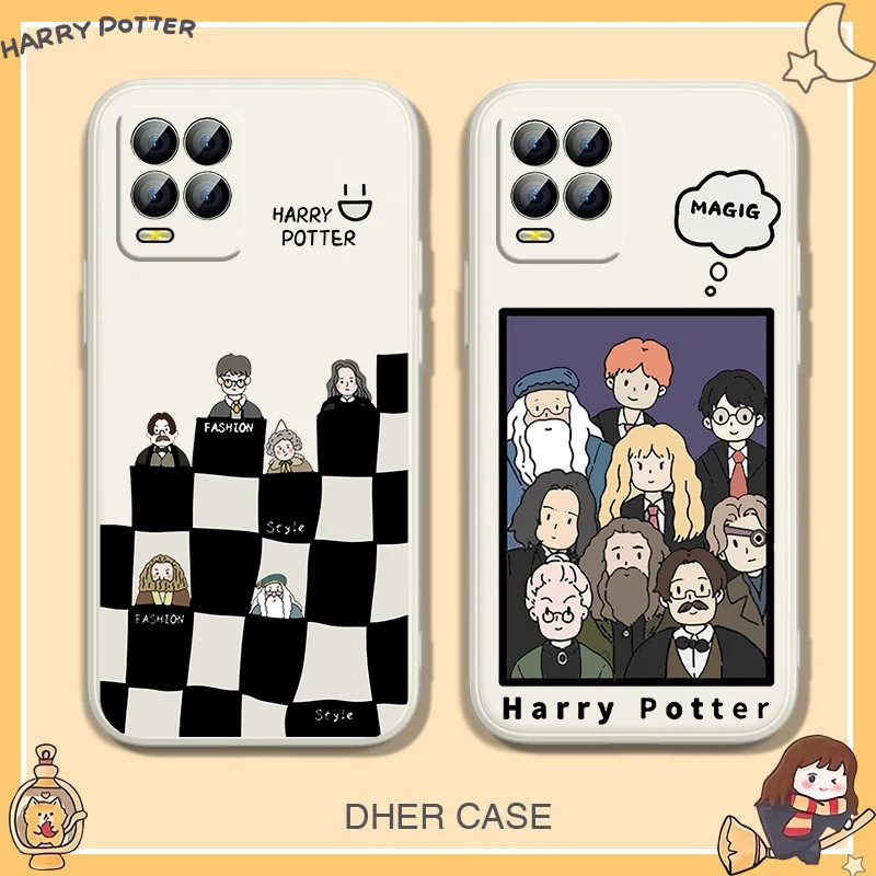 

Anime Harryys Potterer Cute Photo Frames Phone Case For OPPO Realme C2 C11 5 5i 6 6i 6S 7 7i 8 8i 9 9i Pro Liquid Rope Cover