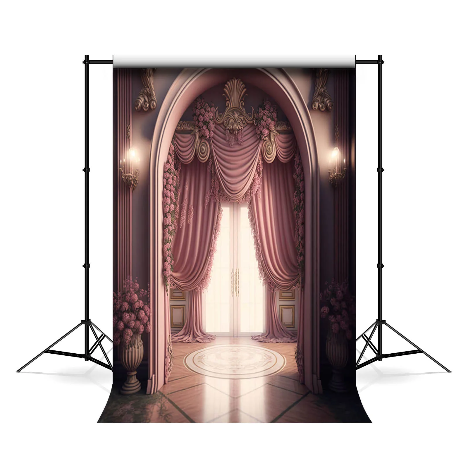 Фон Mehofond для фотосъемки с изображением розового цветка