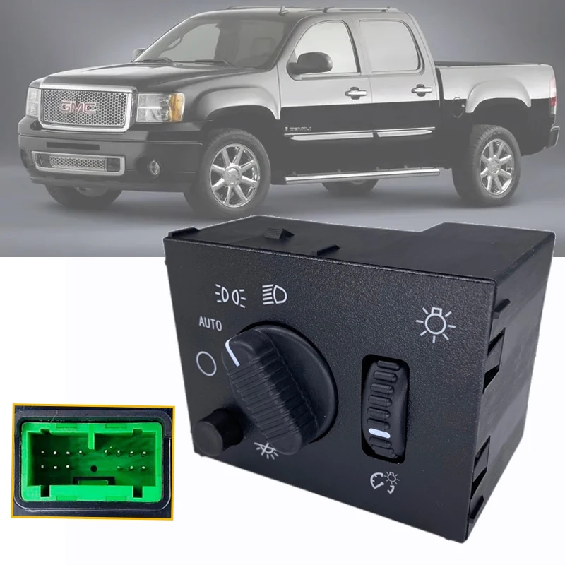 Interruptor de Control de Faro, atenuador de luz antiniebla para Chevy, Chevrolet, Urban, Tahoe, GMC, Sierra, Yukon, Hummer H2, 2003-2007