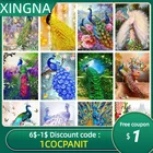 Алмазная 5D Вышивка с мотивом животных, алмазная живопись Павлин, вышивка крестиком, стразы, украшение для дома