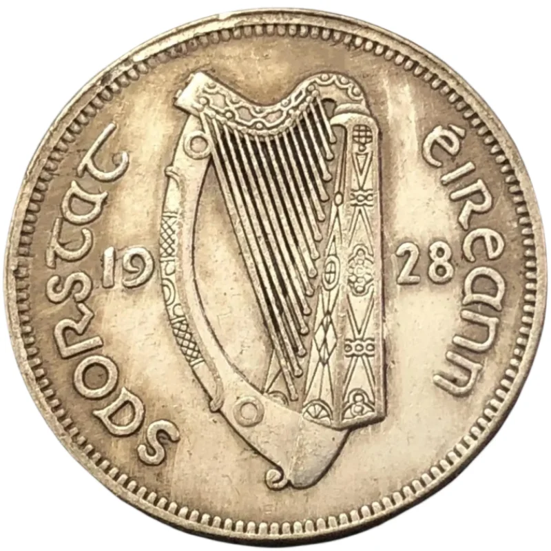 

Посеребренная копия монеты Ирландии 1928 года, 1 шт.