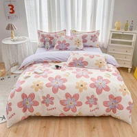 home textile red lucky flower fashion classic duvet cover bed sheet pillow case single double queen king for home bedding set