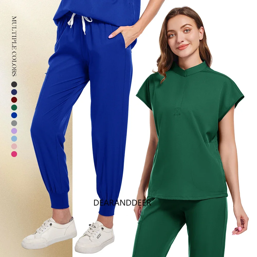 Dentist work uniform clinical shirt pants for men and women general doctor medical care clothing beauty surgical set