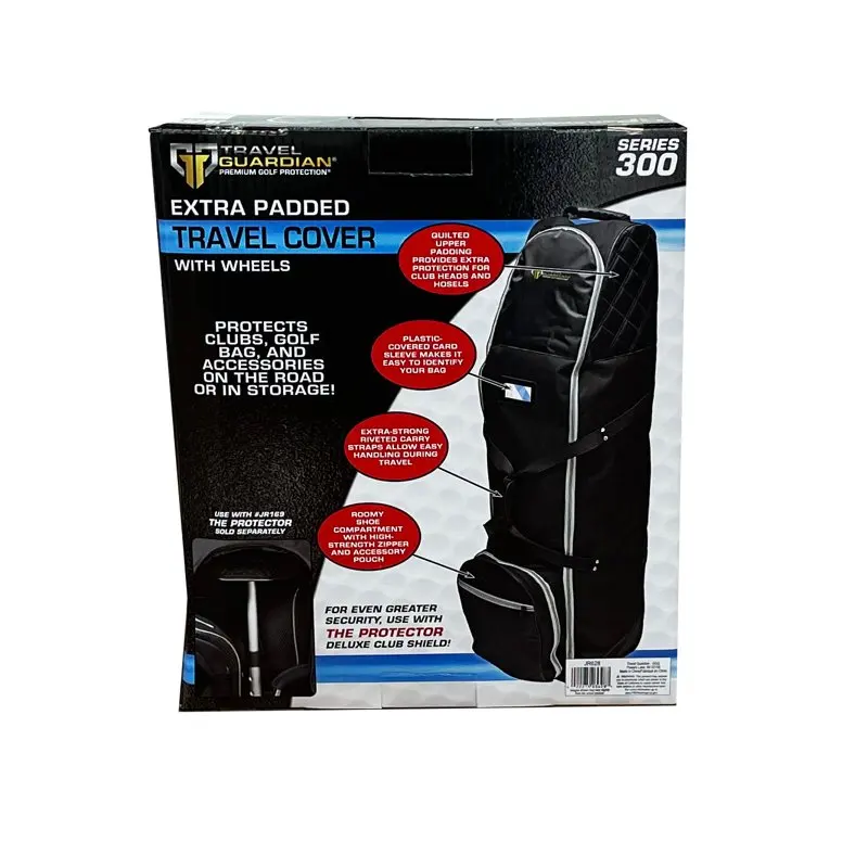 Deluxe Wheeled Golf Travel Bag with Padded Cover