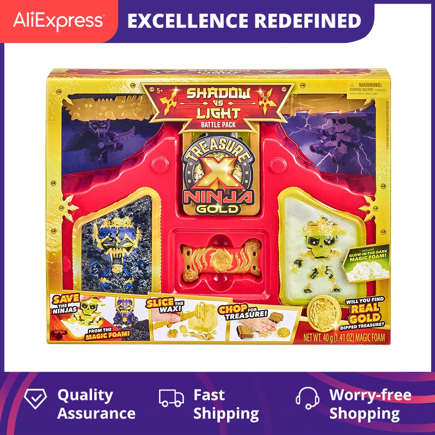 Модель игры сокровищ X 41618 ниндзя Золотая тень светильник лый Боевой набор