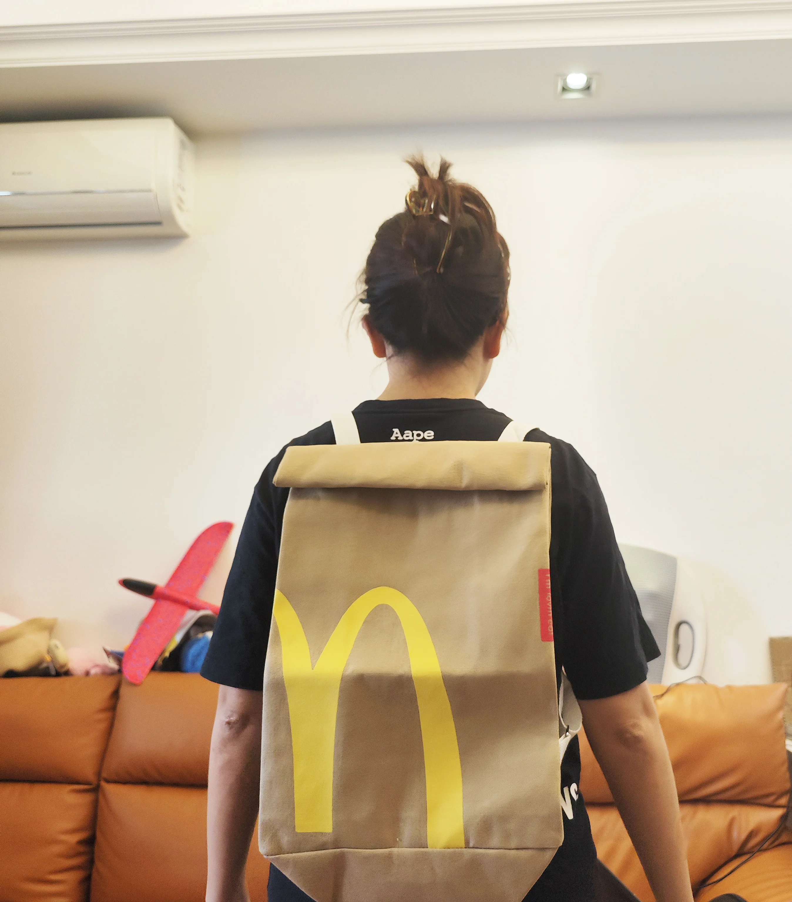 Casual Novelty Folding Envelope Crossbody Canvas Backpack, Toy Model Unisex Large Capacity College Student Messenger Bag