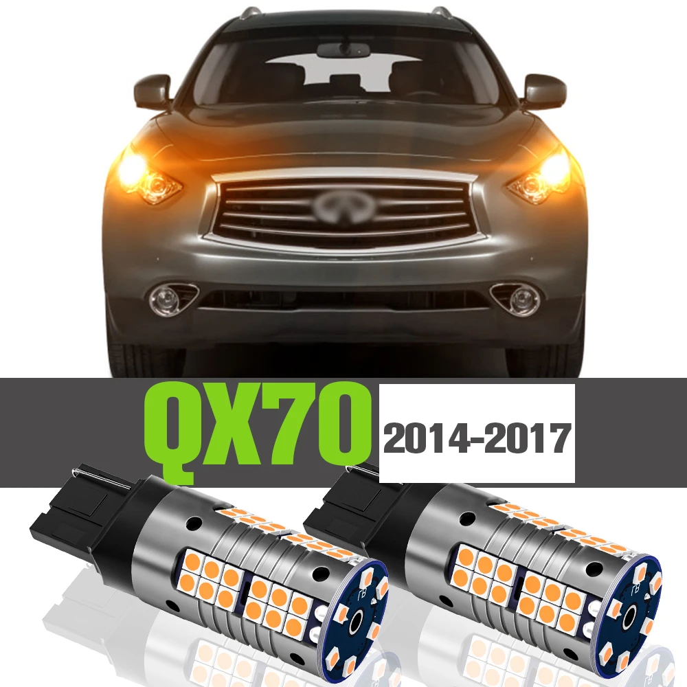 

2x LED Turn Signal Light Accessories Lamp For Infiniti QX70 2014 2015 2016 2017