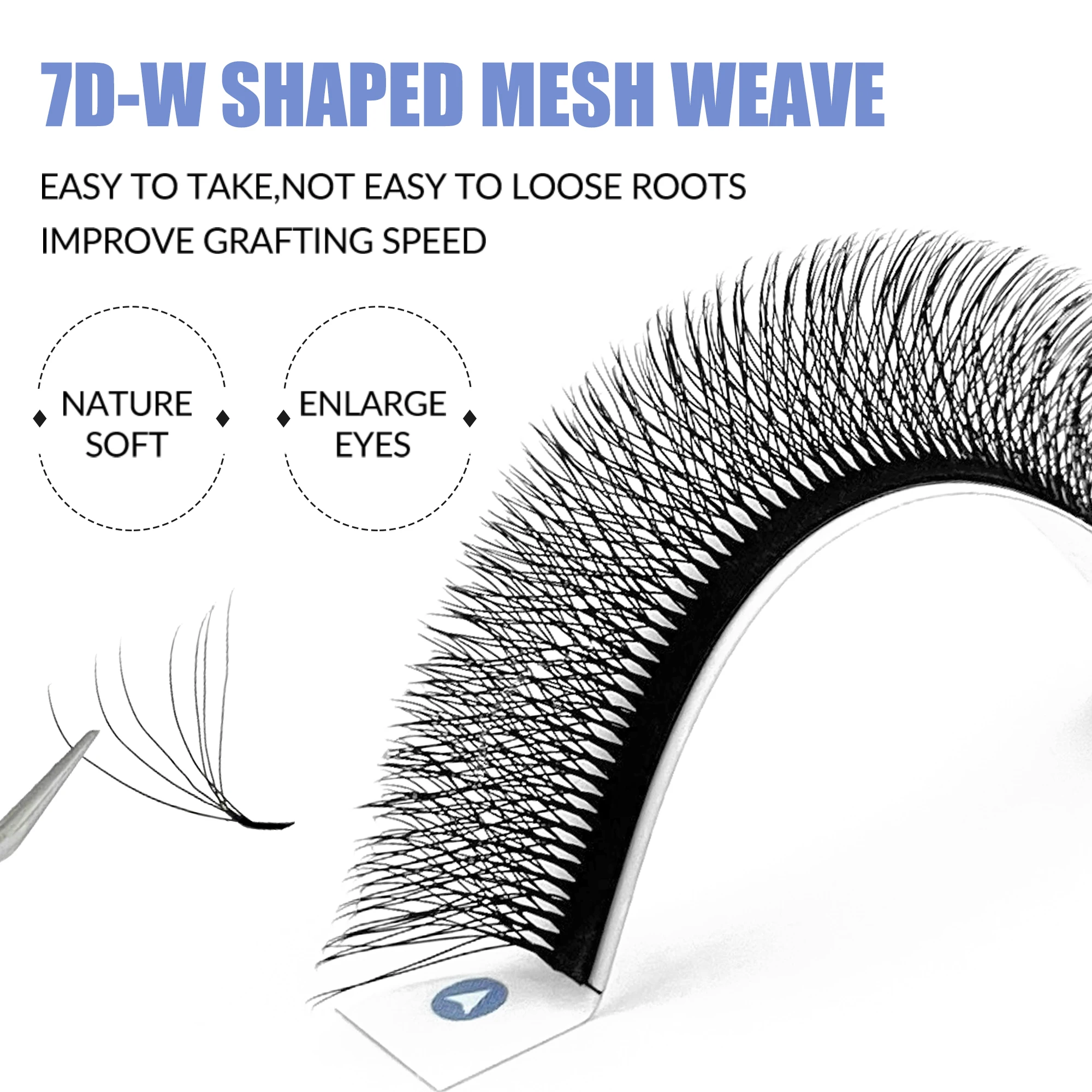 LAKANAKU 7D Lashes W Цветущая форма Наращивание ресниц Bloom Premade Volume Fans Индивидуальные