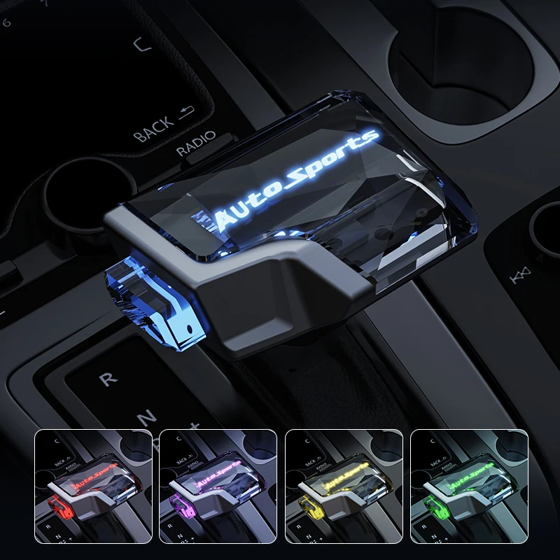 Автомобильная хрустальная ручка переключения передач рычаг светодиодная
