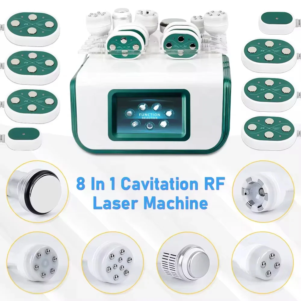 Портативная вакуумная кавитация 8 в 1 40K для скульптурирования тела liposuctiom mechina fet