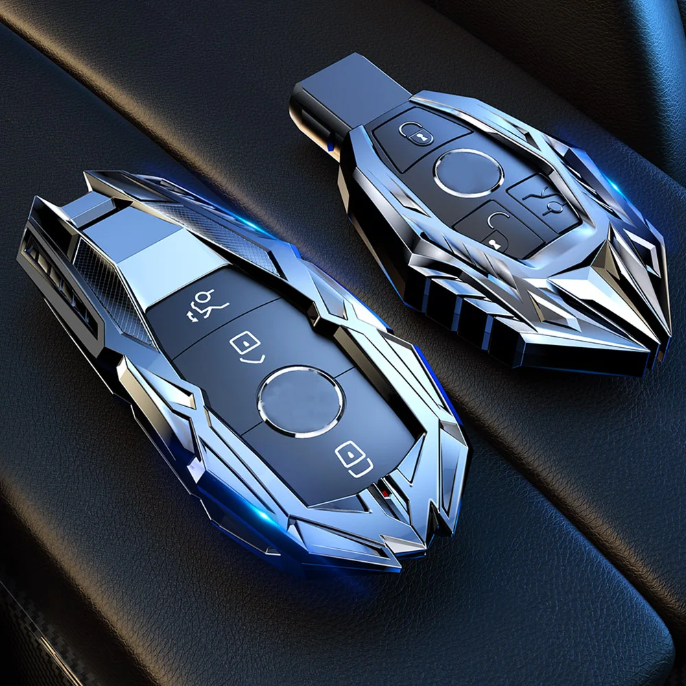 

High Quality Car Key Case Cover Metal For Mercedes Benz Accessories Keychain Holder