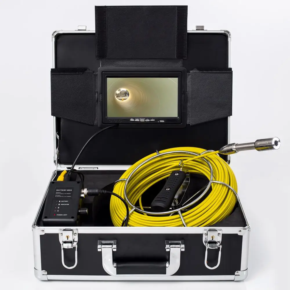 

Factory Price 20m Fiberglass Push Rod Cable 7'' TFT LCD Sewer Pipe Drain Inspection Camera Used for Pipeline Inspection