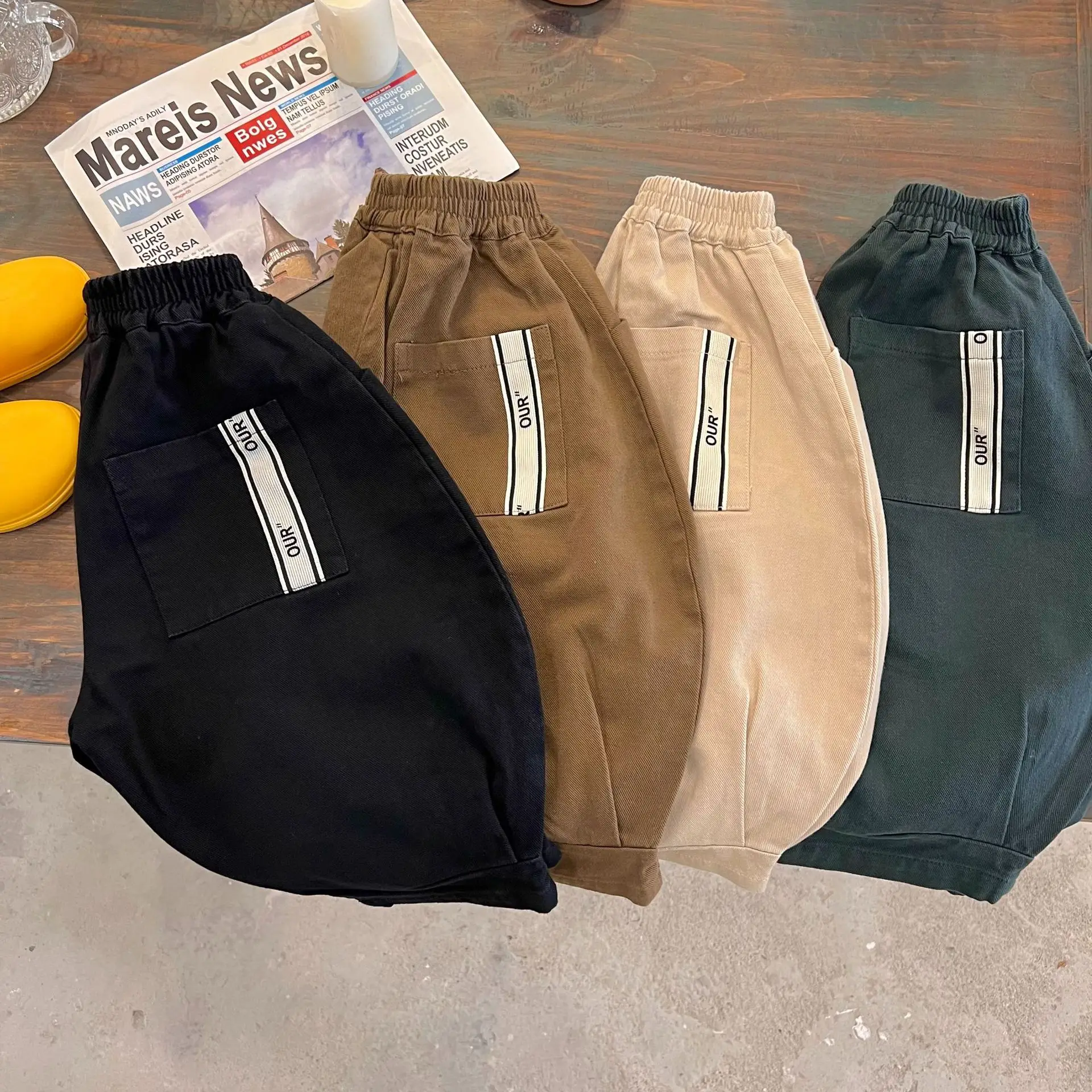 

Children's Trousers 2022 Autumn New Boys Girls Solid Color Pants Baby Casual Wide-leg Bloomers