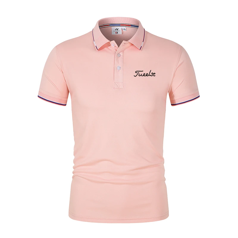 Men's Golf Shirts Summer Men Women Short -sleeved Polo Shirt Business Tops High Quality Spandex Men Polo Shirt Men Golf Clothing
