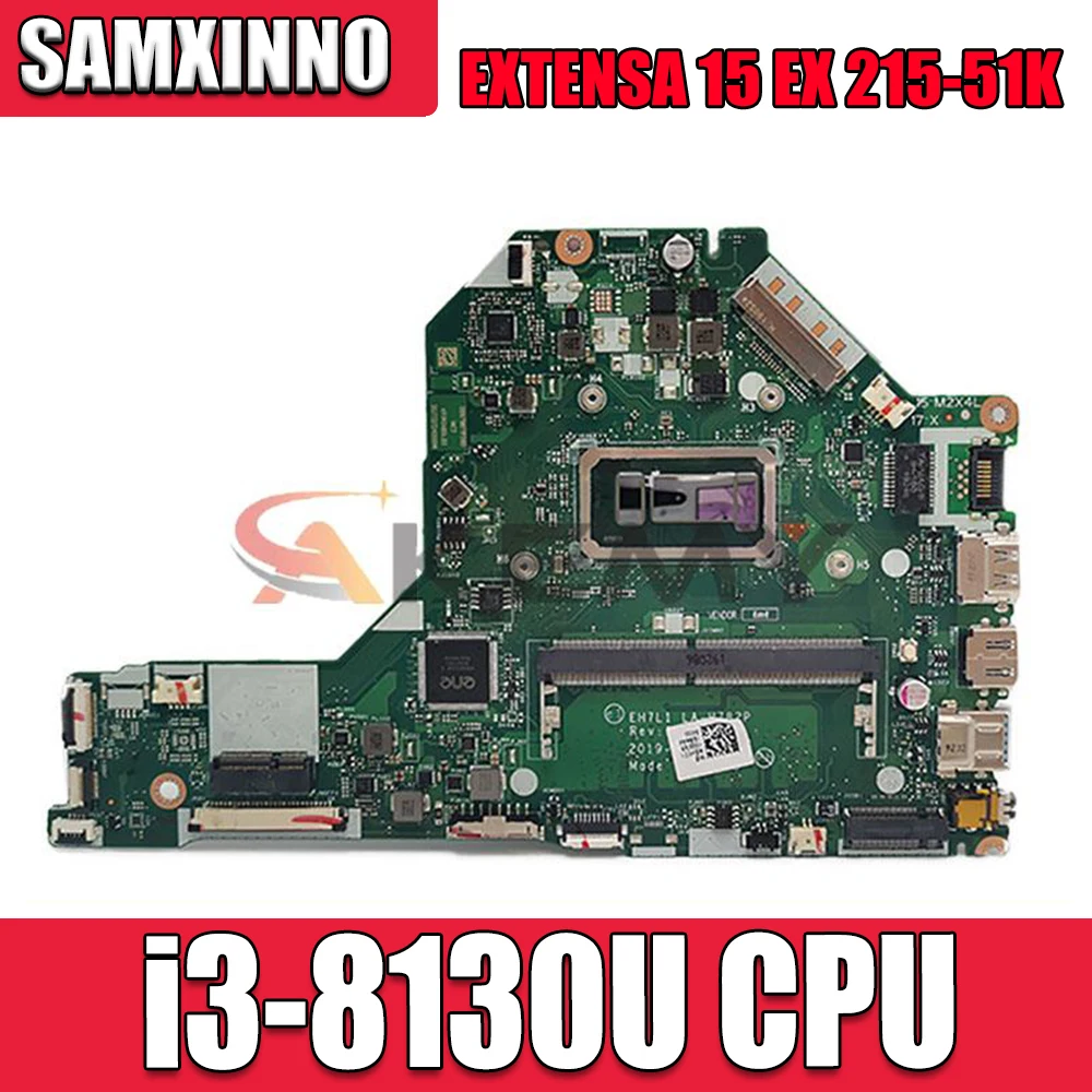 Материнская плата для ноутбука Acer Aspire EXTENSA 15 EX 215-51K с процессором i3-8130U |