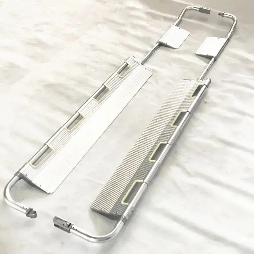 

Hospital Ambulance Foldable Stretcher Emergency Aluminum Alloy Scoop Stretcher for aid