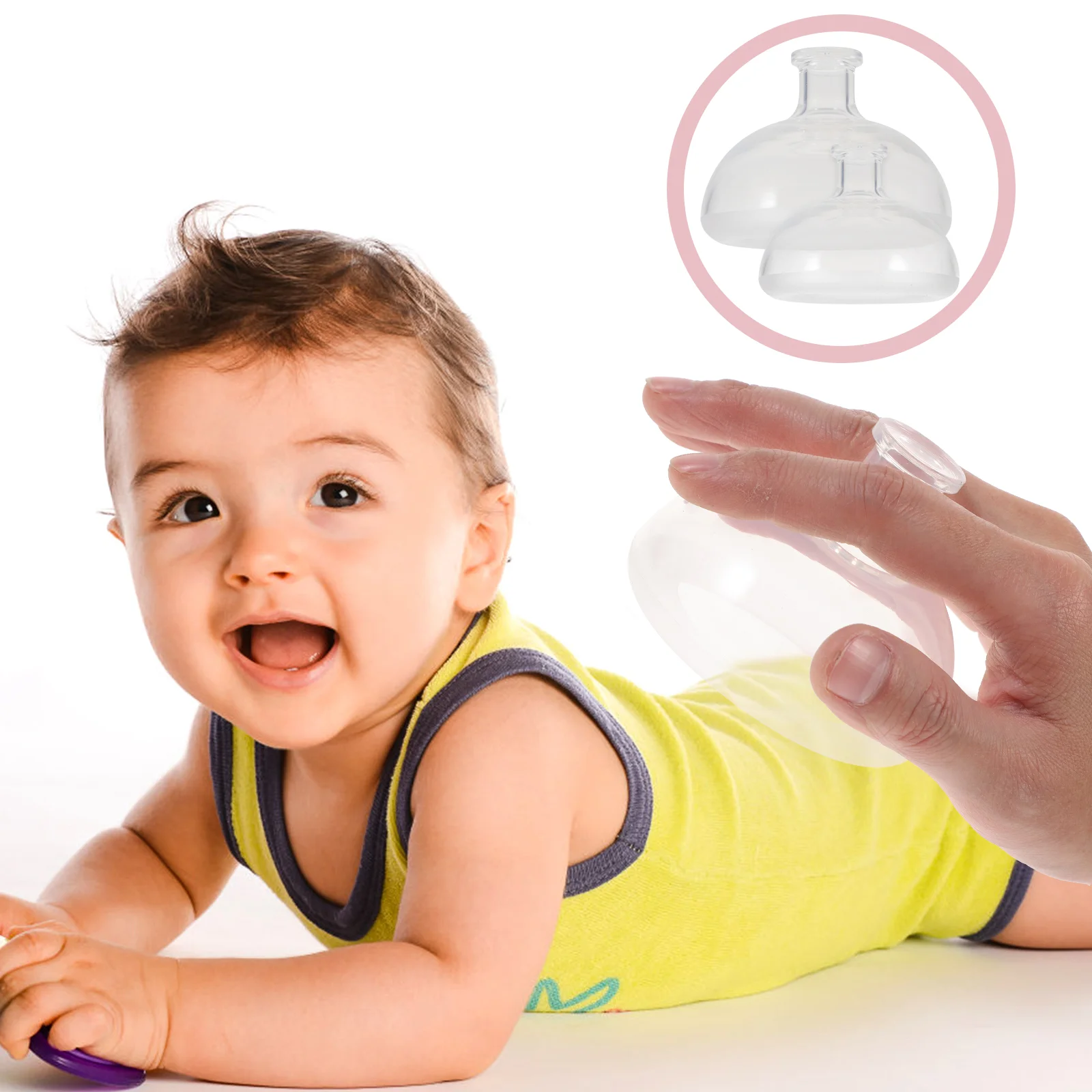 

2 Pcs Breast-feeding Baby Phlegm Device Elder Hand Tools Palm Percussion Cup Silica Gel Accessories