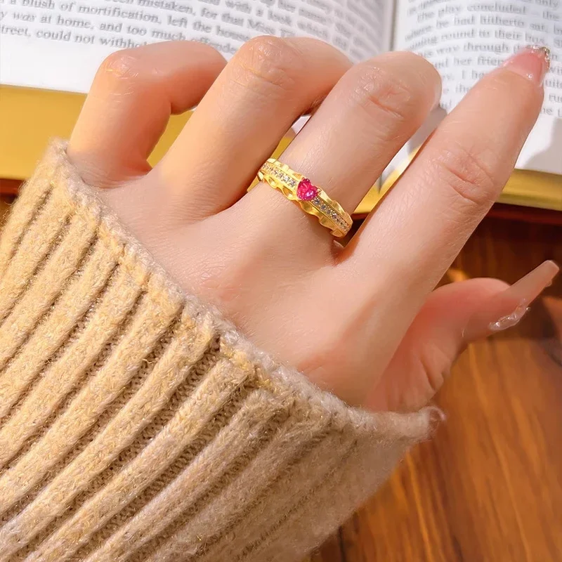 XUYUANFEN Преступная принцесса! Кольцо Freud Love с искусственным розовым турмалином