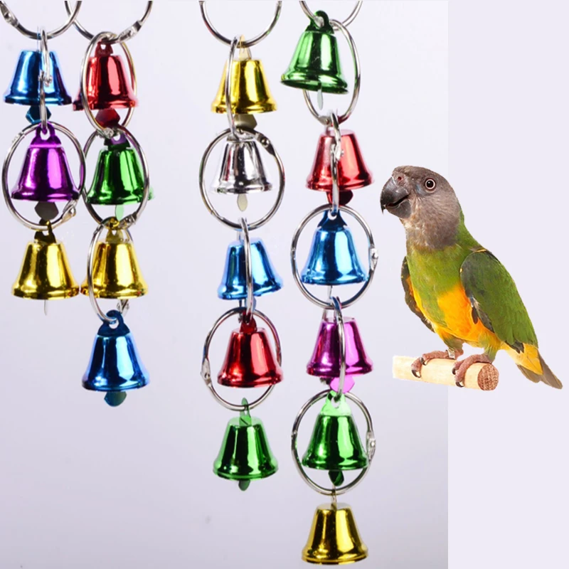 

1Pc Colorful Parrot Toy Bell String Bird Toy Parrot Scratching Toy Bird Home Decoration