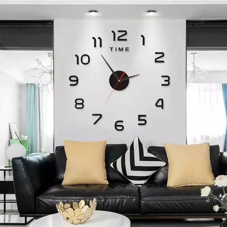 

Часы настенные бесшумные, современные круглые модные украшения для дома, без рамки, простой дизайн